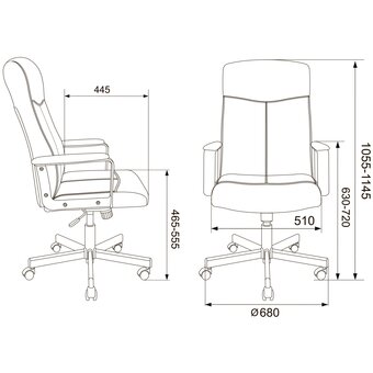 Кресло Бюрократ Dominus-BL искусств. кожа черный 