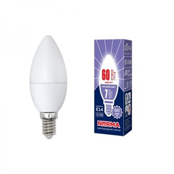  Лампа светодиодная Volpe UL-00003794 LED-C37-7W/DW/E14/FR/NR 