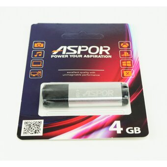  USB-флешка Aspor PK TG121SL 4G USB 2.0 (серебро) нс 