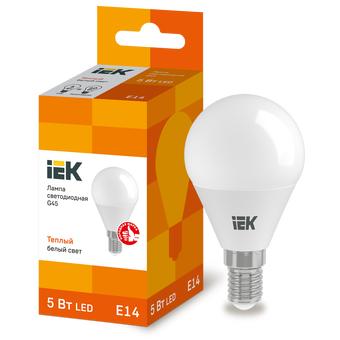  Лампочка IEK LLE-G45-5-230-30-E14 