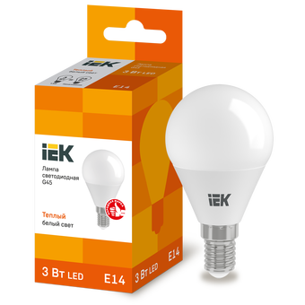  Лампочка IEK LLE-G45-3-230-30-E14 