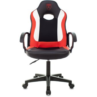  Кресло Zombie 11LT Red текстиль/эко.кожа черный/красный 