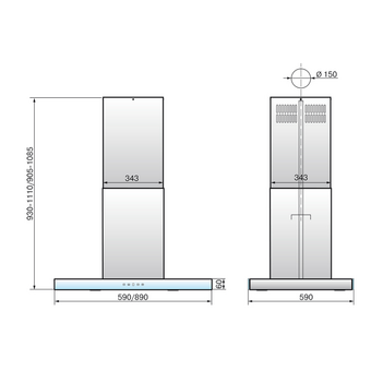  Вытяжка ELIKOR Agat island 90N-1000-E4D Steel/bk 