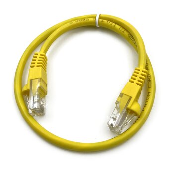  Патч-корд Buro (UTP-5E-0,5M-Y) UTP 4 пары cat5E CCA molded 0.5м желтый RJ-45 (m)-RJ-45 (m) 