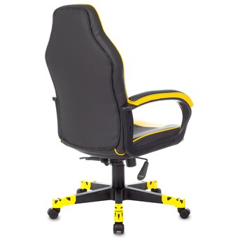  Кресло Zombie Game 17 Yell текстиль/эко.кожа черный/желтый 