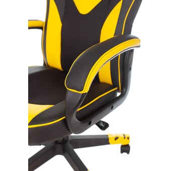  Кресло Zombie Game 17 Yell текстиль/эко.кожа черный/желтый 