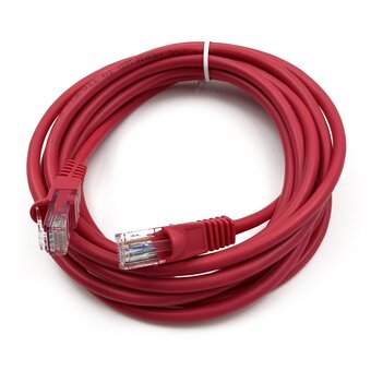  Патч-корд Buro (UTP-5E-3M-R) UTP 4 пары cat5E CCA molded 3м красный RJ-45 (m)-RJ-45 (m) 