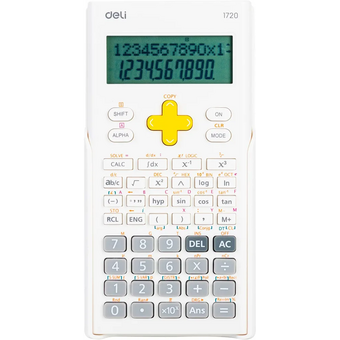  Калькулятор Deli E1720-White белый 10+2-разр. 