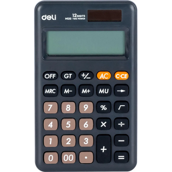  Калькулятор Deli EM120Black черный 12-разр. 