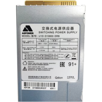  Блоки питания ASPOWER U1D-D10800-DRB 800W D-D CRPS Power Supply 