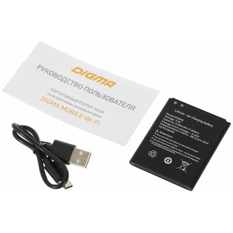  Модем 3G/4G Digma Mobile WiFi DMW1967 (DW1967WH) USB-C Wi-Fi Firewall +Router внешний белый 