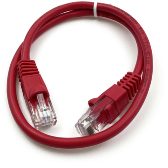  Патч-корд Buro (UTP-5E-0,5M-R) UTP 4 пары cat5E CCA molded 0.5м красный RJ-45 (m)-RJ-45 (m) 