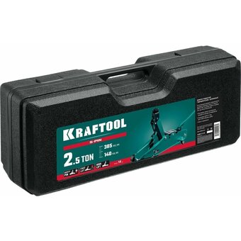  Домкрат KRAFTOOL S-Pin (43457-2.5-K) 2.5т 140-385мм подкатной в кейсе 