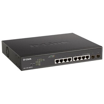  Коммутатор D-Link (DGS-1100-10MPPV2/A) 8G 2SFP 8PoE+ настраиваемый 