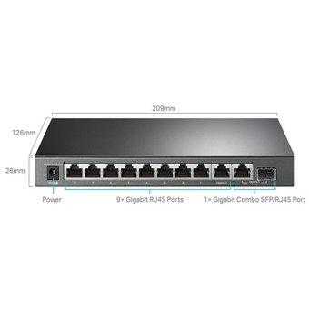  Коммутатор TP-Link (TL-SG1210MPE) 10G 8PoE+ 123W настраиваемый 