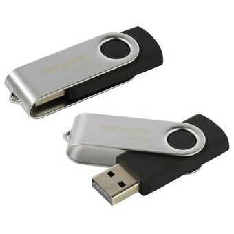  USB-флешка HIKVision M200S (HS-USB-M200S 8G) 8GB USB 2.0, Черный/Серебристый 