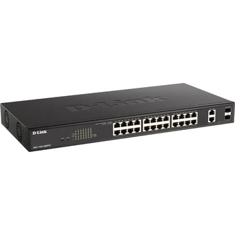  Коммутатор D-Link (DGS-1100-26MPPV2/A3A) 24G 2SFP 24PoE 90W управляемый 