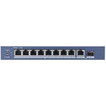  Коммутатор Hikvision (DS-3E0510P-E) 9G 1SFP 8PoE+ 110W неуправляемый 