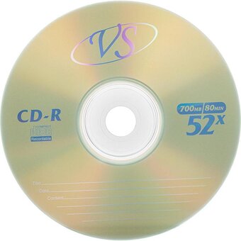  Диск CD-R VS (PERFEO) (VSCDRSL501) 700 Mb, 52x, Slim Case (5), (5/200) 