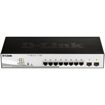  Коммутатор D-Link (DGS-1210-10MP/FL) 8G 2SFP 8PoE+ 130W управляемый 