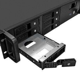  Корпус Exegate Pro 2U480-HS06 EX279753RUS RM 19", высота 2U, глубина 480, БП 500ADS, 6xHotSwap, USB 