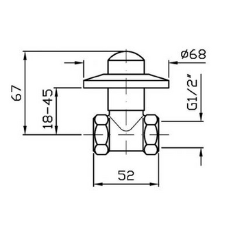  Запорный вентиль ZUCCHETTI Z9361P.9500 1/2" хром (4шт) 