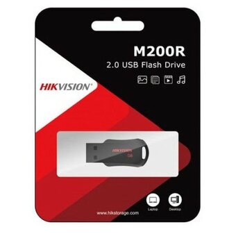  USB-флешка HIKVision M200R (HS-USB-M200R 8G) 8GB USB 2.0, Черный/Красный 
