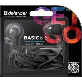  Наушники Defender Basic 618 черный (63618) 