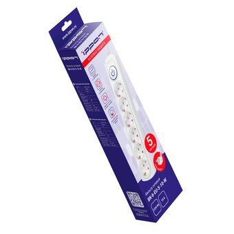  Сетевой фильтр Ippon BK-6-EU-5-10-W (5м 6 розеток белый) 