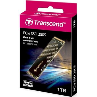  SSD Transcend 250S (TS1TMTE250S) 1TB, 3D TLC Nand, M.2, PCI-E 4x R/W - 7200/6200 MB/s 1480 TBW 