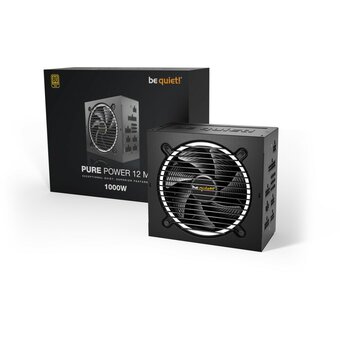 Блоки питания be quiet Pure Power 12 M (BN345) 1000W / ATX 3.0, 80 Plus Gold, LLC+SR+DC-DC, 120mm fan, semi-modular 