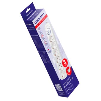  Сетевой фильтр Ippon BK-6-EU-3-10-W (3м 6 розеток белый) 