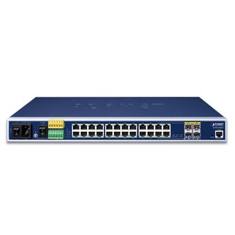 Коммутатор Planet IP30 19" Rack Mountable Industrial L2+/L4 (IGSW-24040T) Managed Ethernet Switch, 24*1000T with 4 shared 100/1000X управляемый 