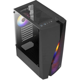  Корпус Aerocool Wave-G-BK-v2 (ACCM-PV35043.11) черный без БП mATX 3x120mm 1xUSB2.0 2xUSB3.0 audio 