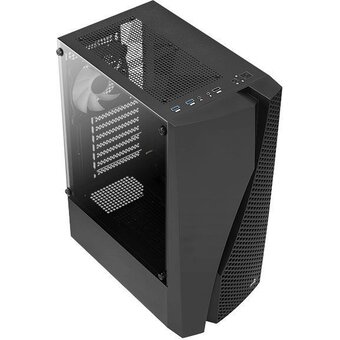  Корпус Aerocool Wave-G-BK-v2 (ACCM-PV35043.11) черный без БП mATX 3x120mm 1xUSB2.0 2xUSB3.0 audio 