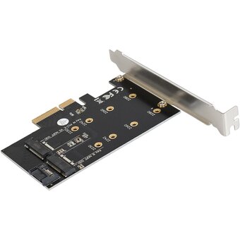  Переходник ExeGate EXE-509 EX283713RUS (M.2 B key - SATA + M.2 M Key - PCI-E x4, для установки SSD M.2 B key и M key в слот PCI-E) 