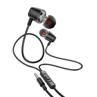  Наушники HOCO M107 Discoverer universal earphones with mic (черный) 