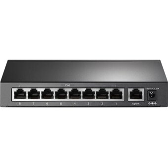  Коммутатор TP-LINK TL-SF1009P 9-port 10/100Mbps unmanaged switch with 8 PoE+ ports, compliant with 802.3af/at PoE 