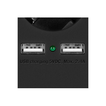  Сетевой фильтр SVEN SF-05LU (SV-018849) 3.0 м (5 евро розеток,2*USB(2,4А)) черный 