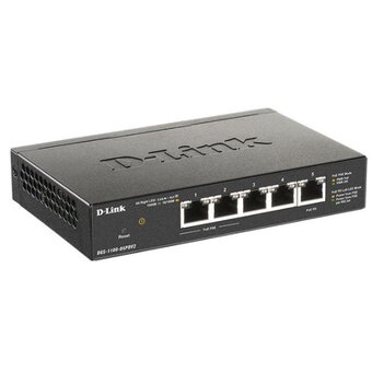  Коммутатор D-Link DGS-1100-05PDV2/A1A, with 4 ports 10/100/1000Base-T and 1 port 10/100/1000Base-T PD (2 PoE ports 802.3af (15,4 W) 