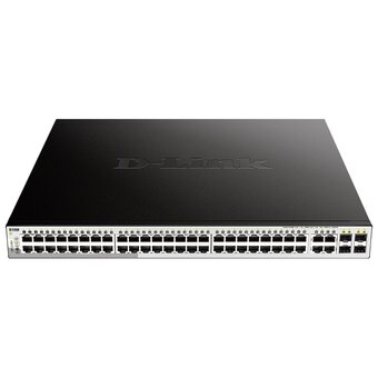  Коммутатор D-Link DGS-1210-52MP/FL1A, with 48 ports 10/100/1000Base-T and 4 100/1000Base-T/SFP combo-ports (48 PoE ports) 