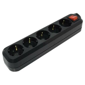 Сетевой фильтр 5bites SP5B-318 5S/3*1.5mm2/16A/ABS/1.8M/Black 