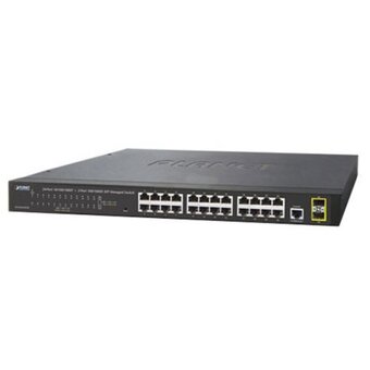  Коммутатор Planet GS-4210-24T2S IPv4/IPv6, 24-Port 10/100/1000Base-T + 2-Port 100/1000MBPS SFP L2/L4 SNMP 