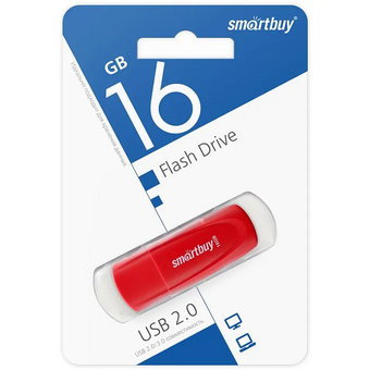 USB-флешка SMARTBUY Scout (SB016GB2SCR) UFD 2.0 016GB Red 