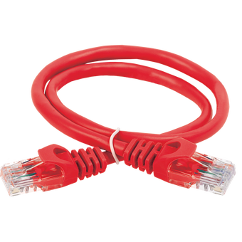  Патч-корд ITK PC04-C5EUL-05M кат.5E UTP LSZH 0,5м красный 