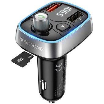  АЗУ Bluetooth FM трансмиттер Borofone BC32 Sunlight, black 