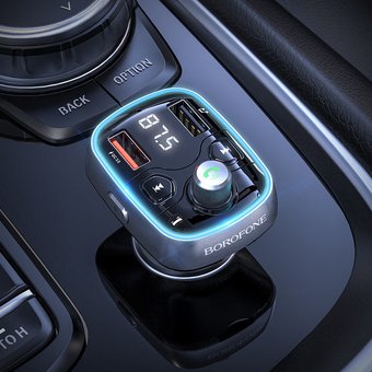  АЗУ Bluetooth FM трансмиттер Borofone BC32 Sunlight, black 