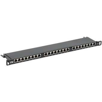  Патч-панель ITK PP24-D05UC06S-D05H 0,5U кат.6 STP 24 порта экранированная (Dual IDC) высокой плотности 