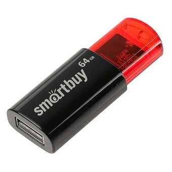  USB-флешка SMARTBUY Click (SB64GBCL-K) 64GB black/red 
