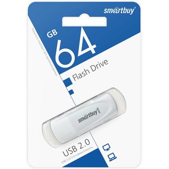  USB-флешка SMARTBUY Scout (SB064GB2SCW) UFD 2.0 064GB White 